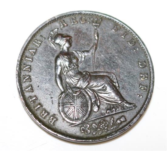 A Victoria 1854 half-penny (v.f.)(-)